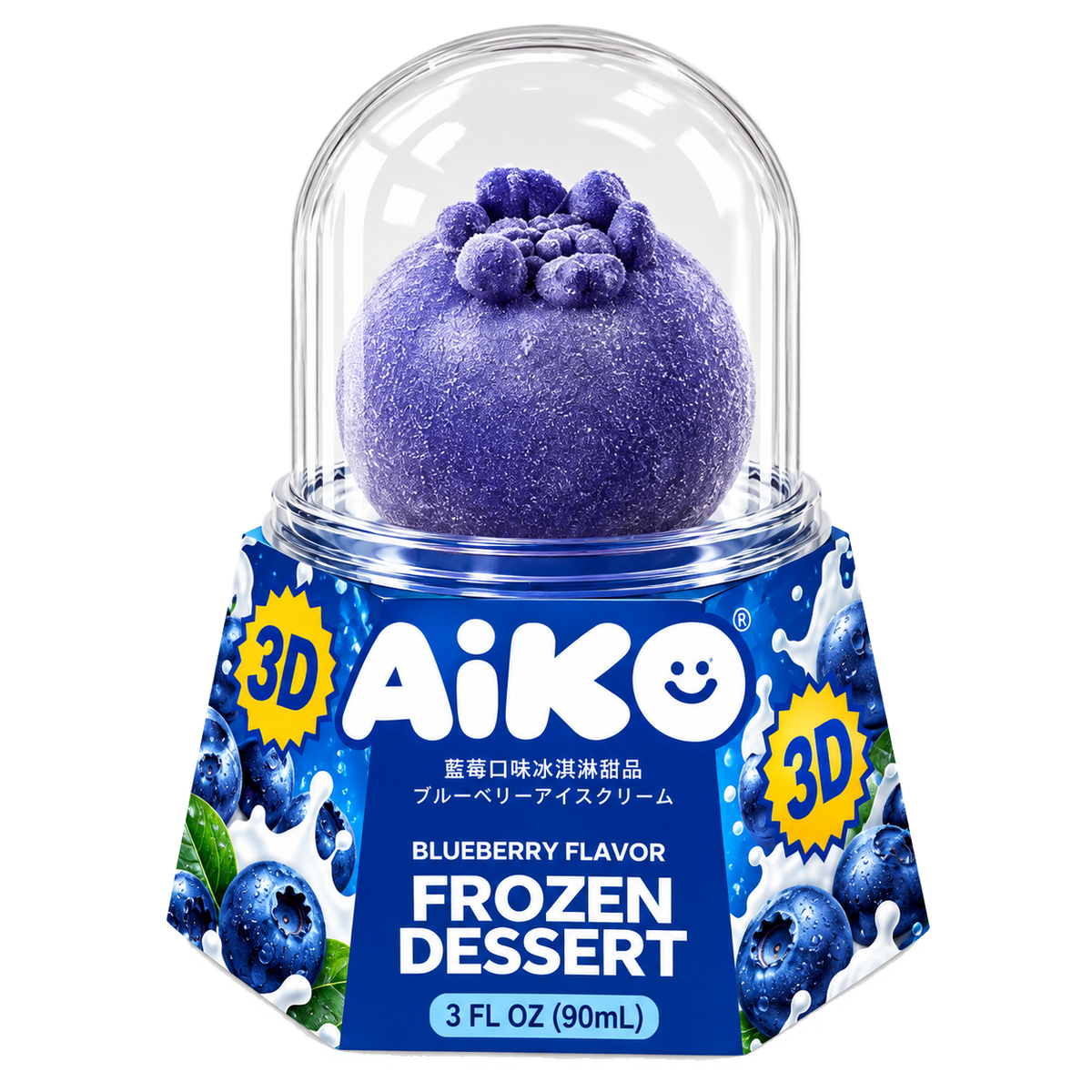 AIKO Blueberry Flavored Ice Cream