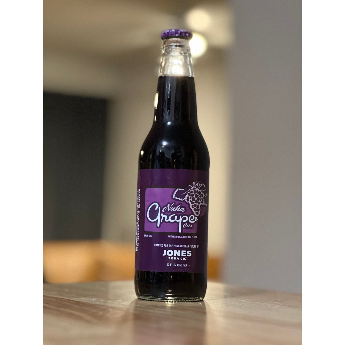 Jones Soda Nuka Grape Soda Fallout 4 - Pack With Carrier 12oz Glass Bottles (Ready to Ship) - Exotic Soda Company
