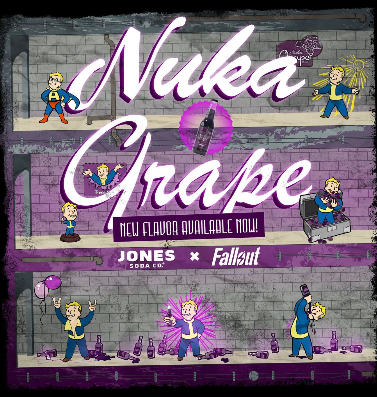 Jones Soda Special Release "Nuka Cola Grape" PRE - ORDER - Exotic Soda Company