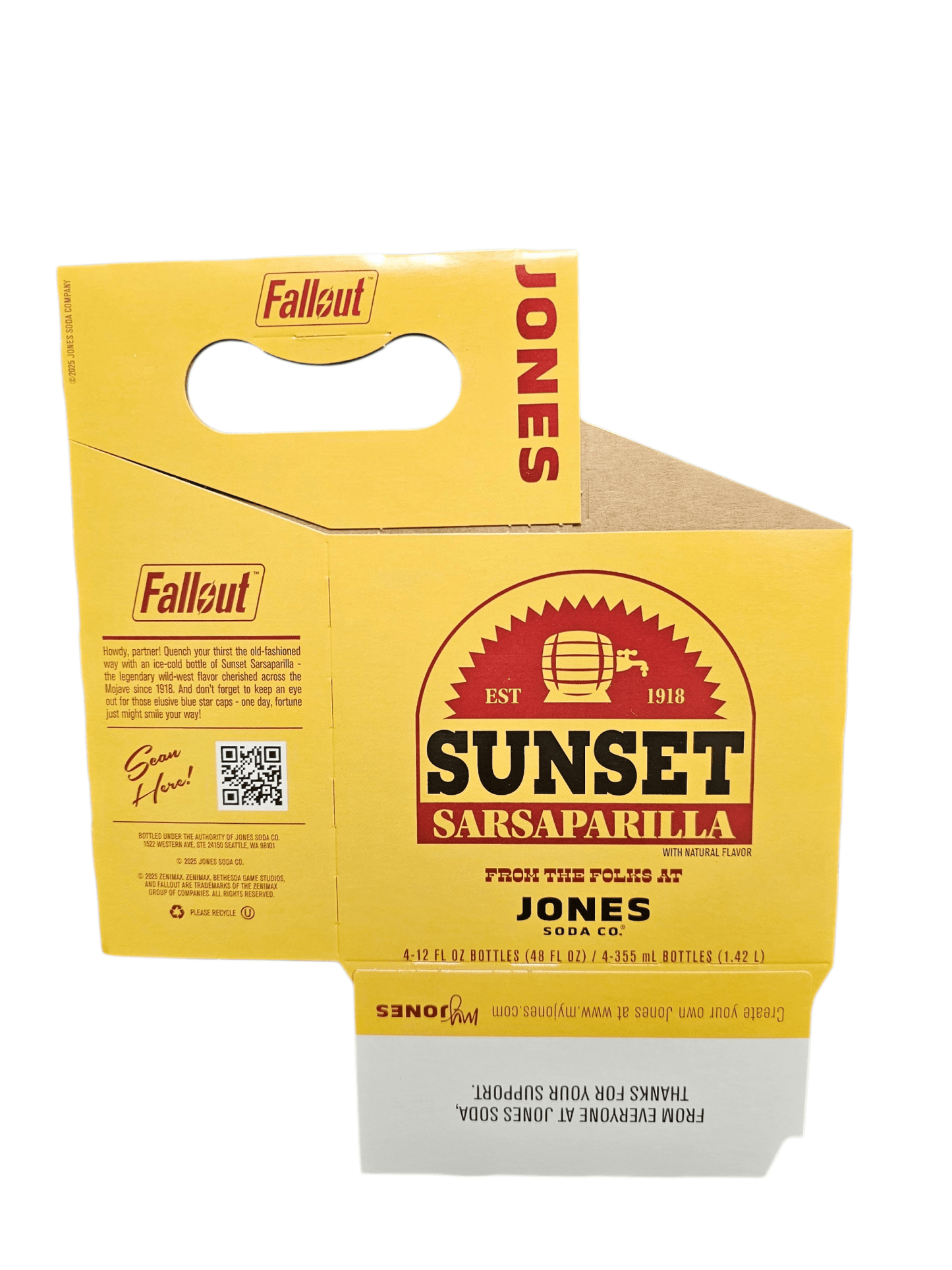 Jones Sunset Sasparilla 4 Pack Carrier - Exotic Soda Company