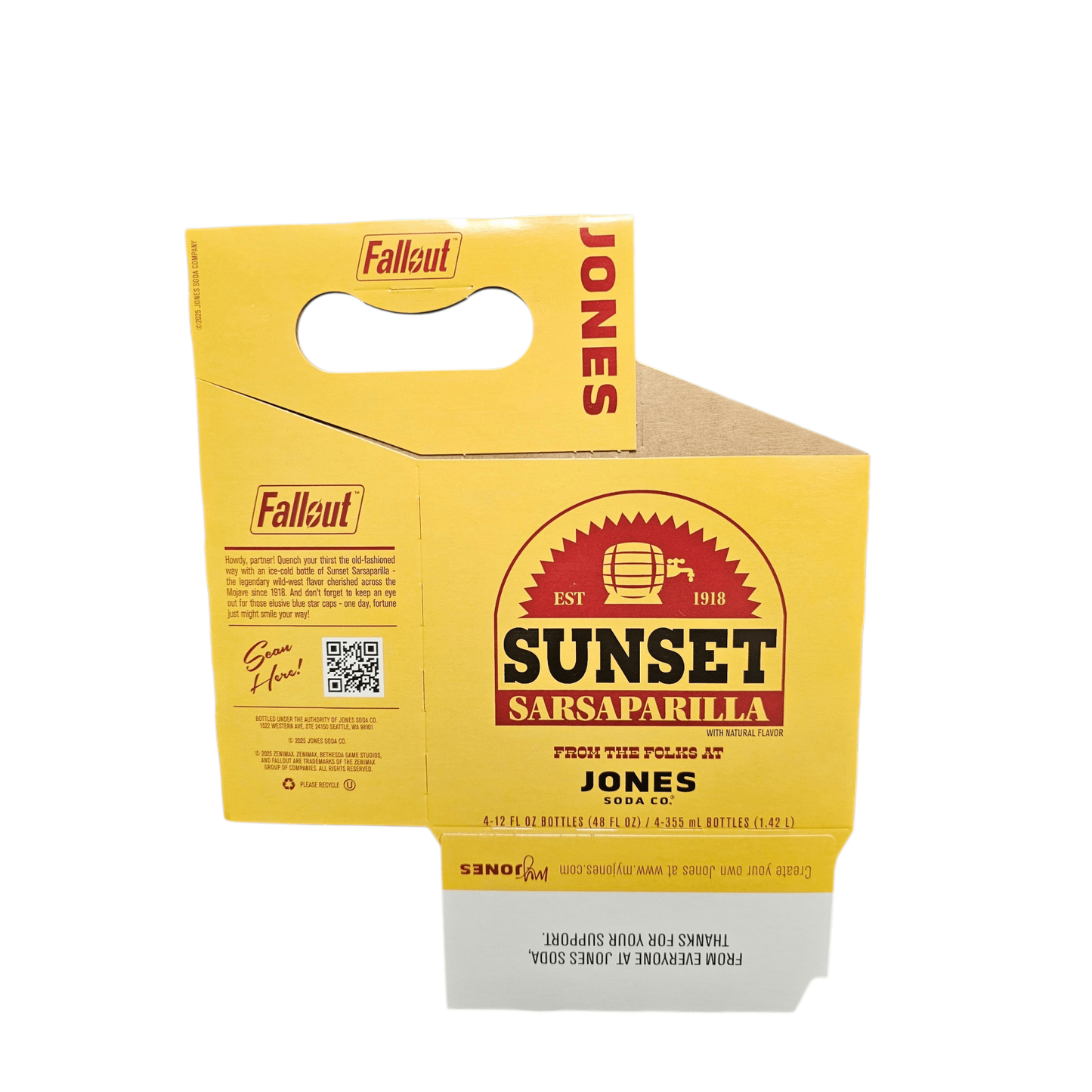 Jones Sunset Sasparilla 4 Pack Carrier - Exotic Soda Company