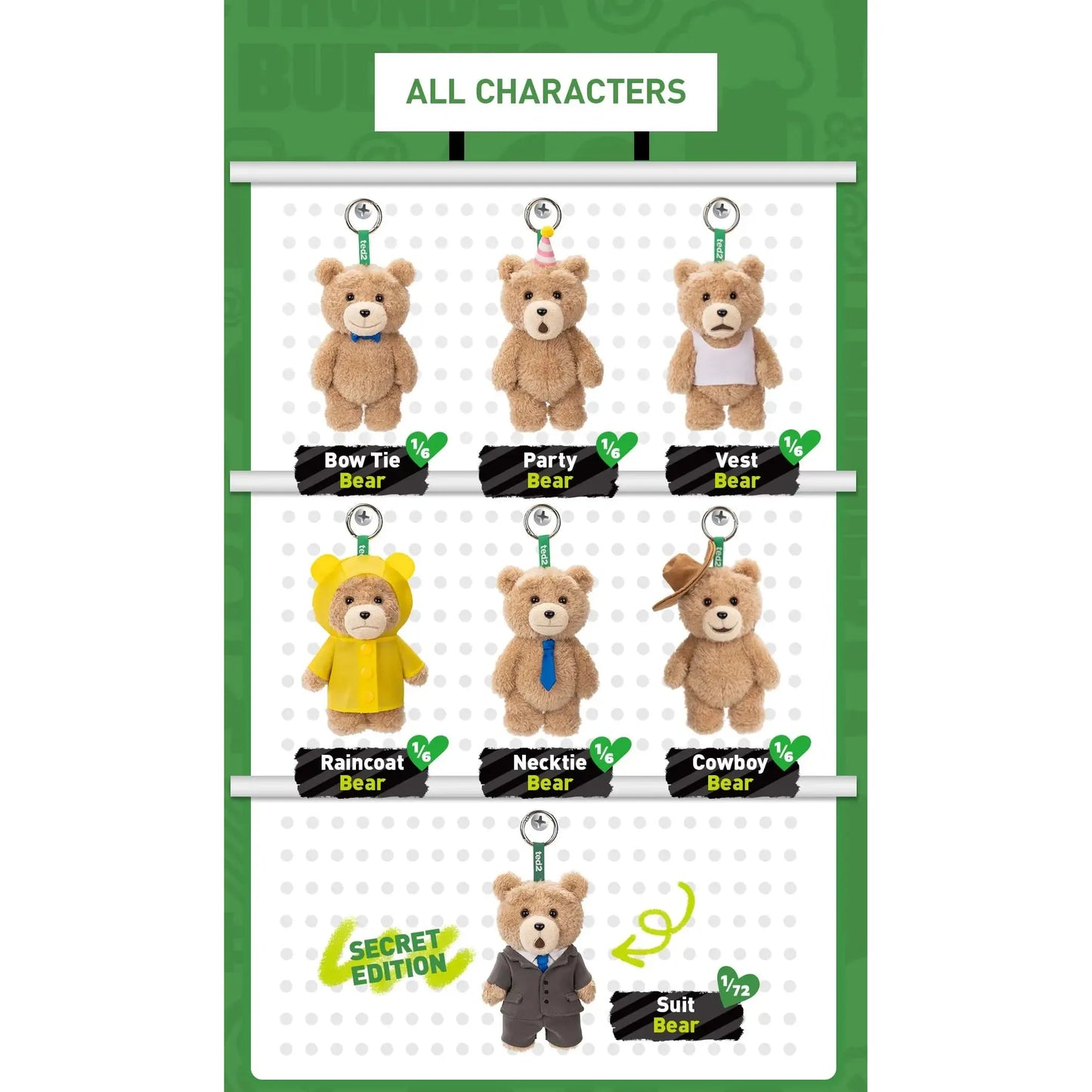 Ted2 Teddy Bear Action Plush Pendant - Exotic Soda Company