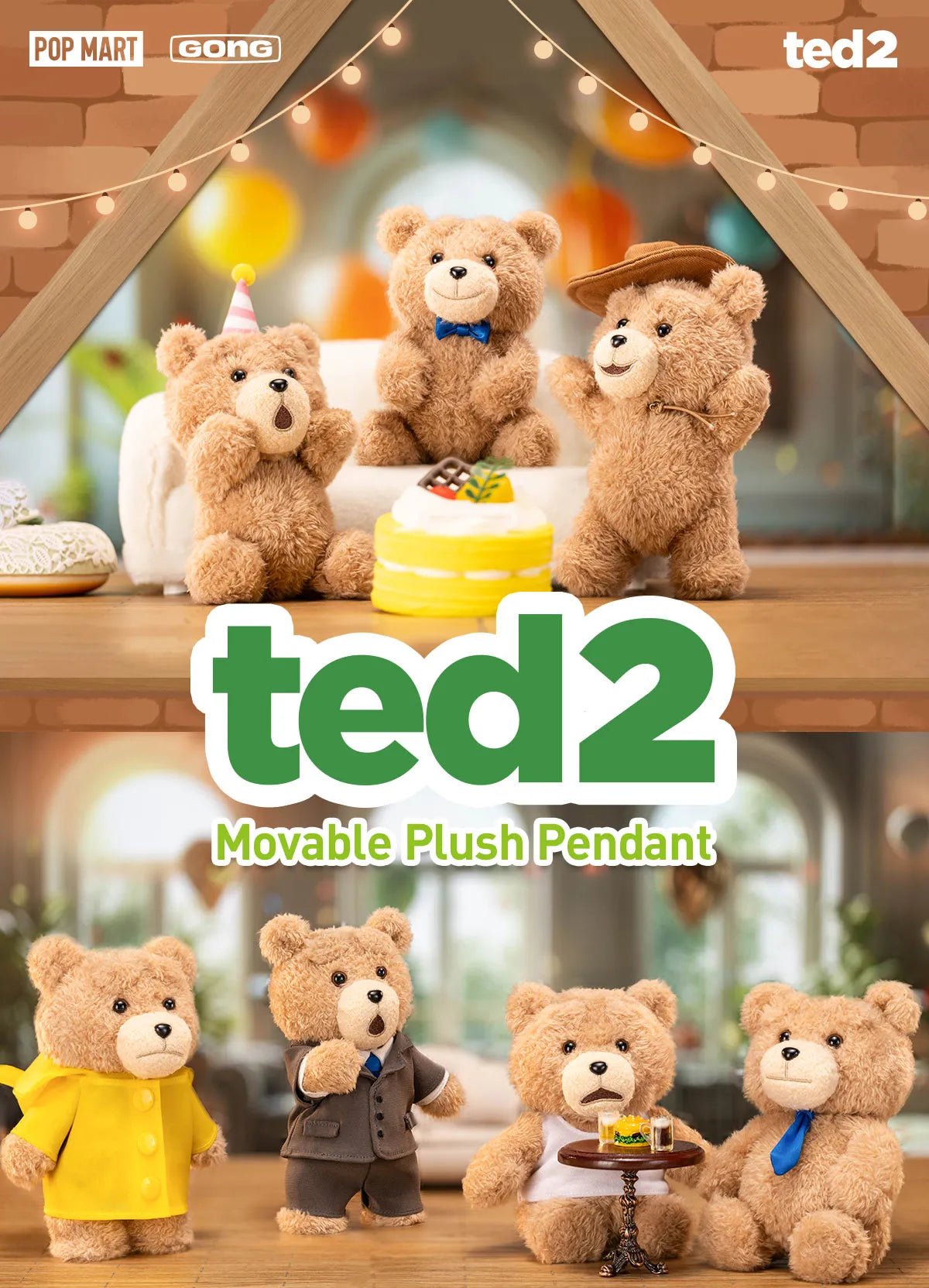 Ted2 Teddy Bear Action Plush Pendant - Exotic Soda Company