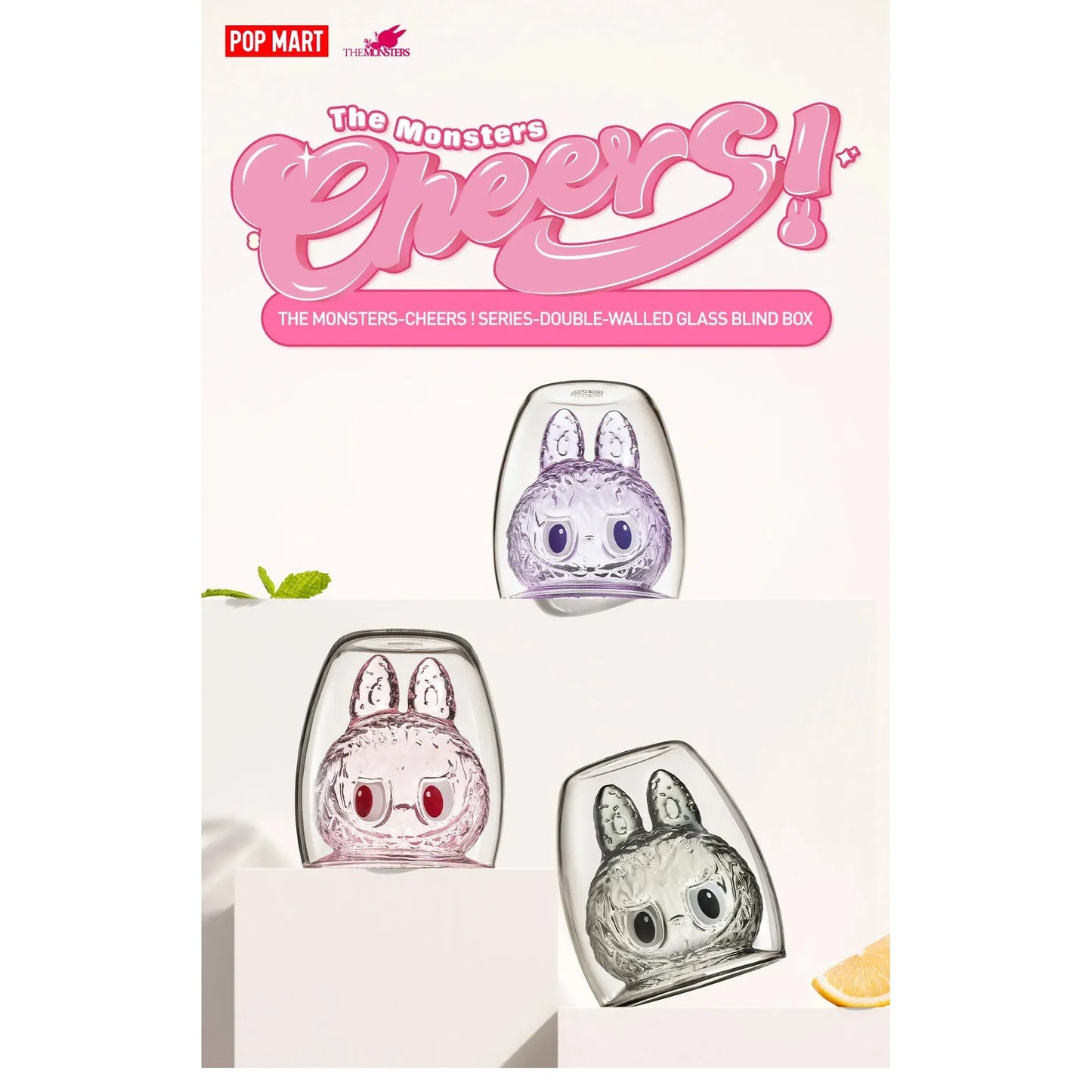THE MONSTERS - CHEERS ! SERIES - Double - walled Glass Blind Box - Exotic Soda Company