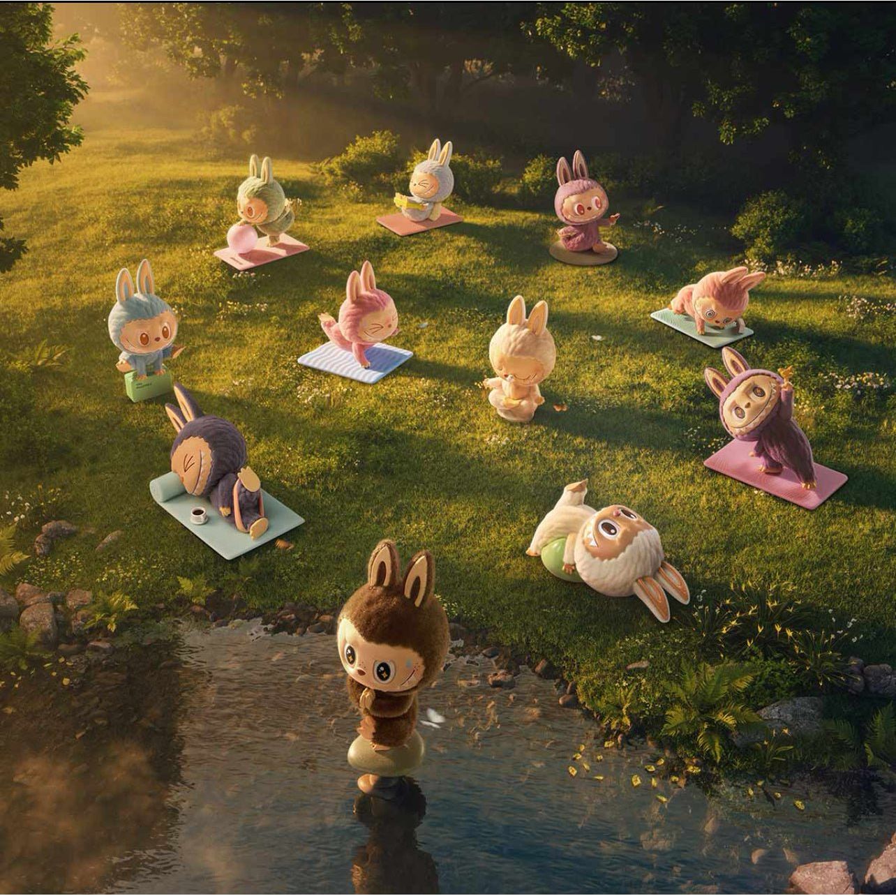THE MONSTERS Lazy Yoga Series Figures - Exotic Soda Company