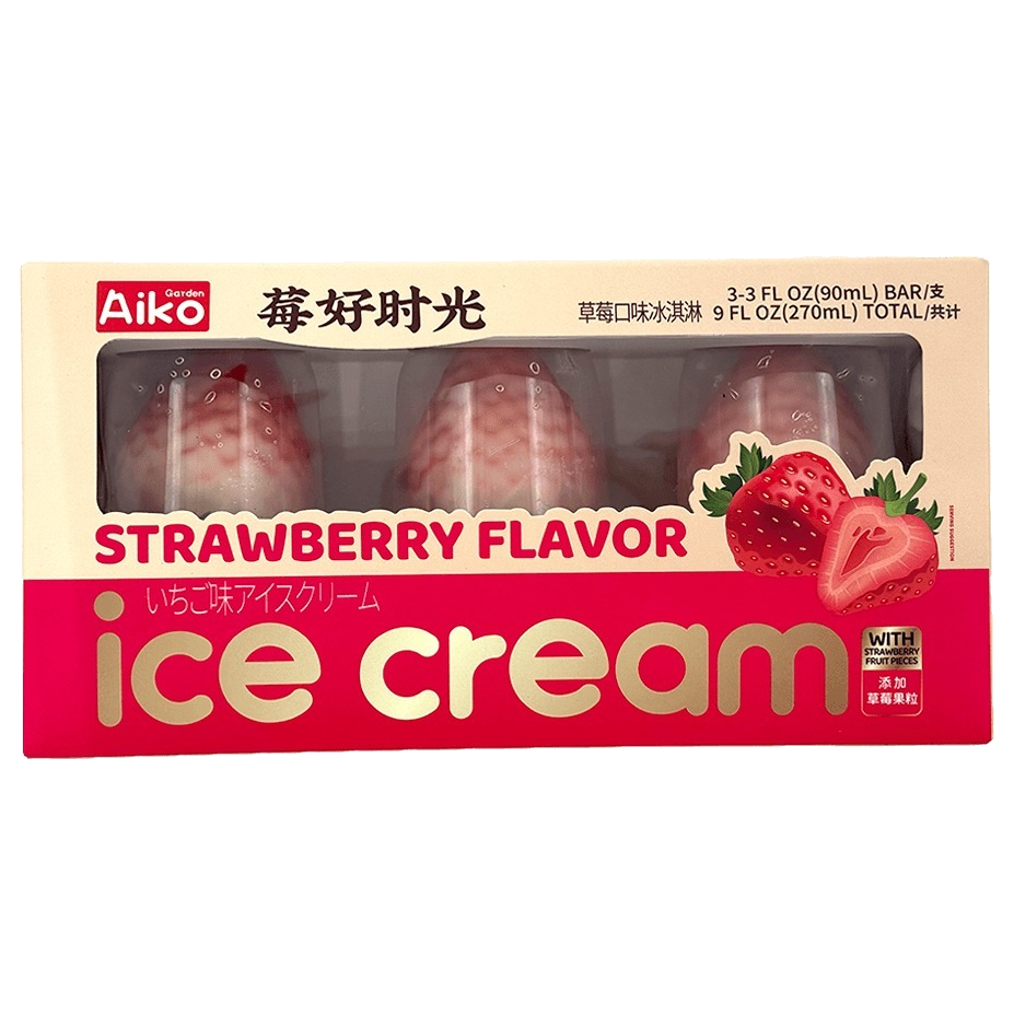 AIKO Garden Strawberry Flavored Ice Cream