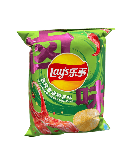Lays Hot & Spicy Braised Duck Tongue ( China) - Exotic Soda Company