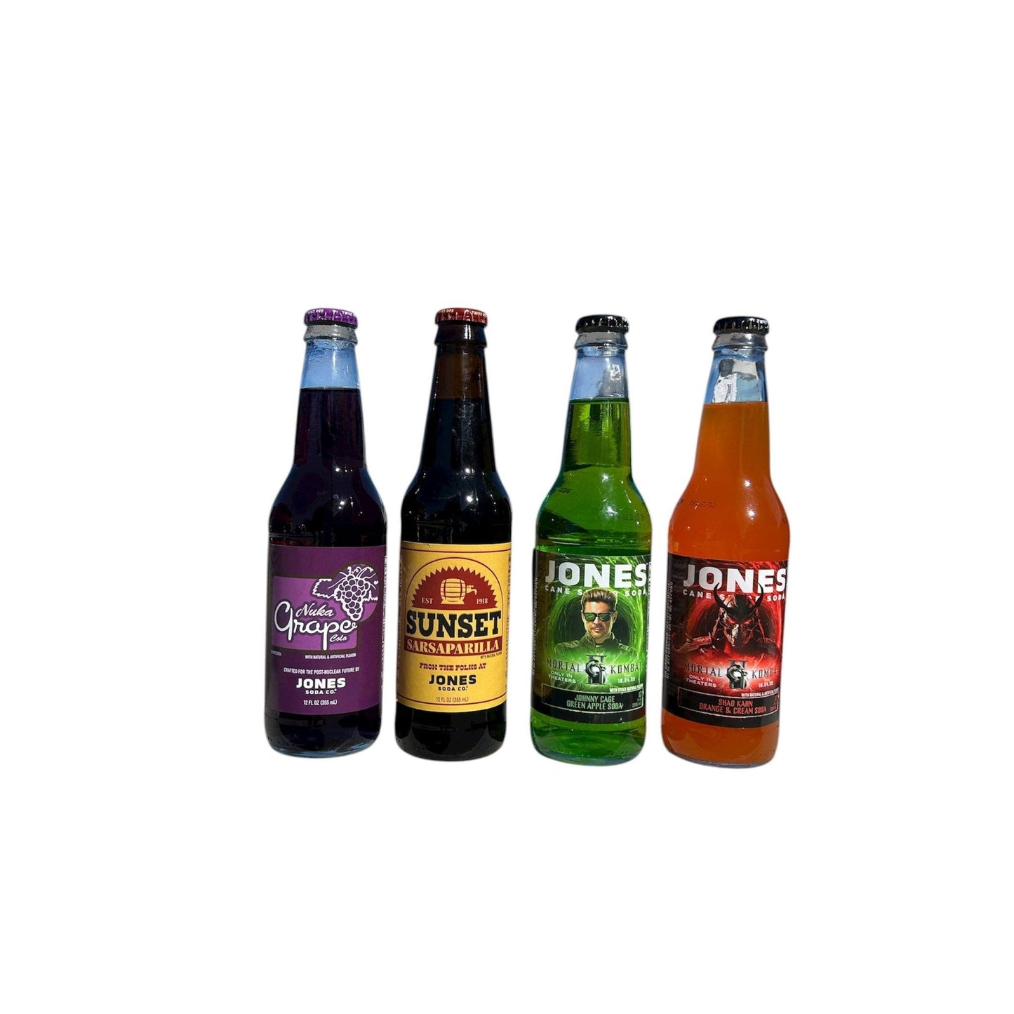 Jones Soda Fallout & Mortal Combat II 4pk Variety Mix - Exotic Soda Company