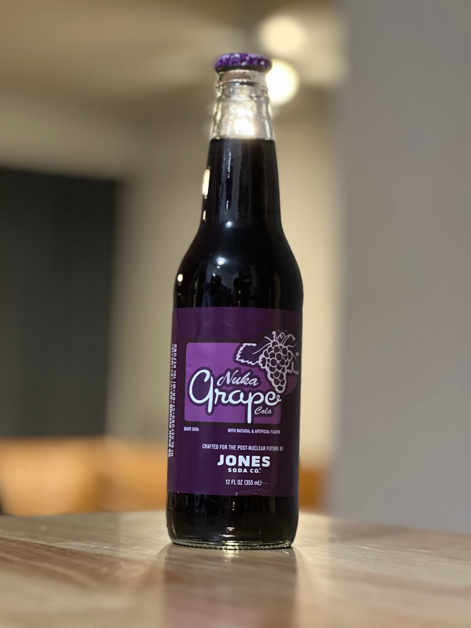 Jones Soda Nuka Grape Soda Fallout 4 - Pack With Carrier 12oz Glass Bottles (Ready to Ship) - Exotic Soda Company