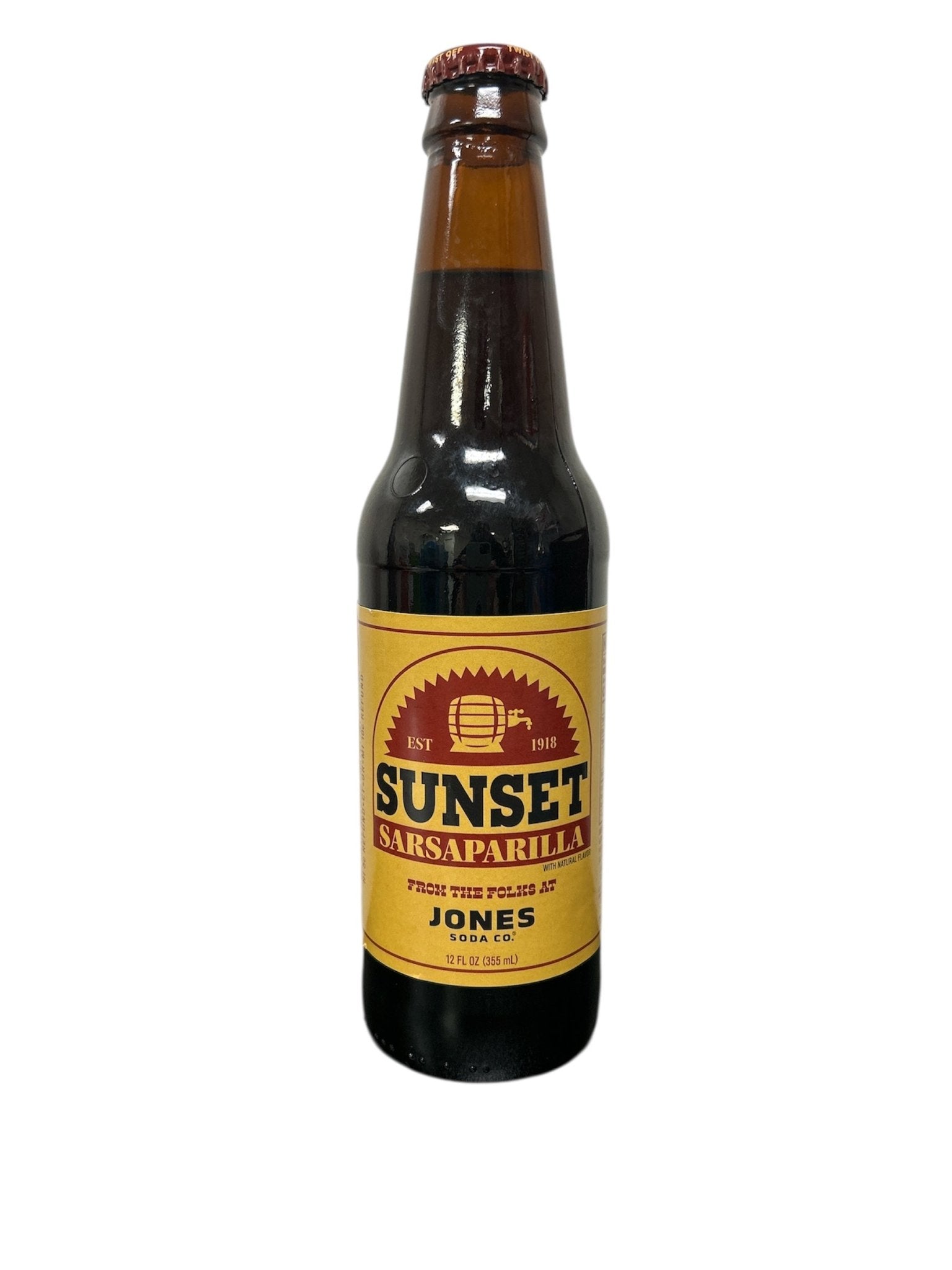 Jones Soda Sunset Sarsaparilla Soda Fallout 4 - Pack With Carrier 12oz Glass Bottles (Ready to Ship) - Exotic Soda Company
