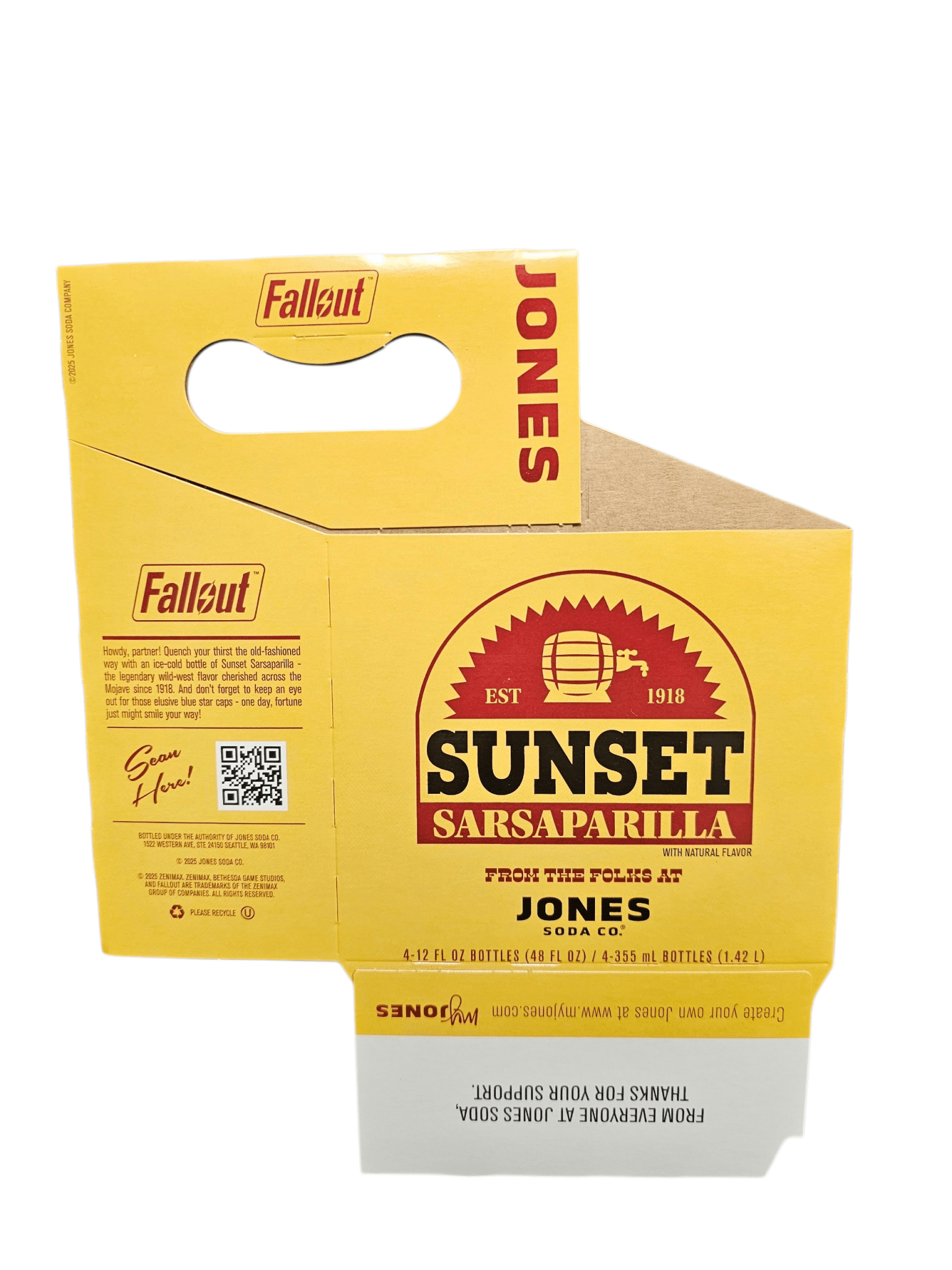 Jones Sunset Sasparilla 4 Pack Carrier - Exotic Soda Company