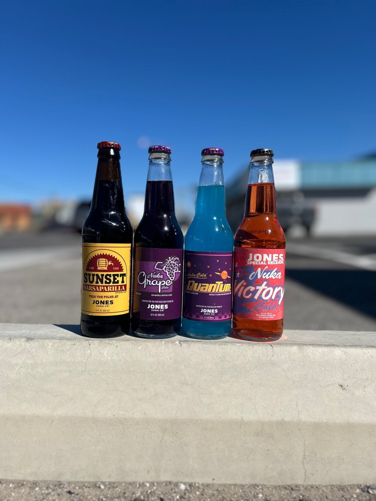 Jones X Fallout Variety 4pk One of each flavor 12oz Limited Edition Fallout Soda - Exotic Soda Company