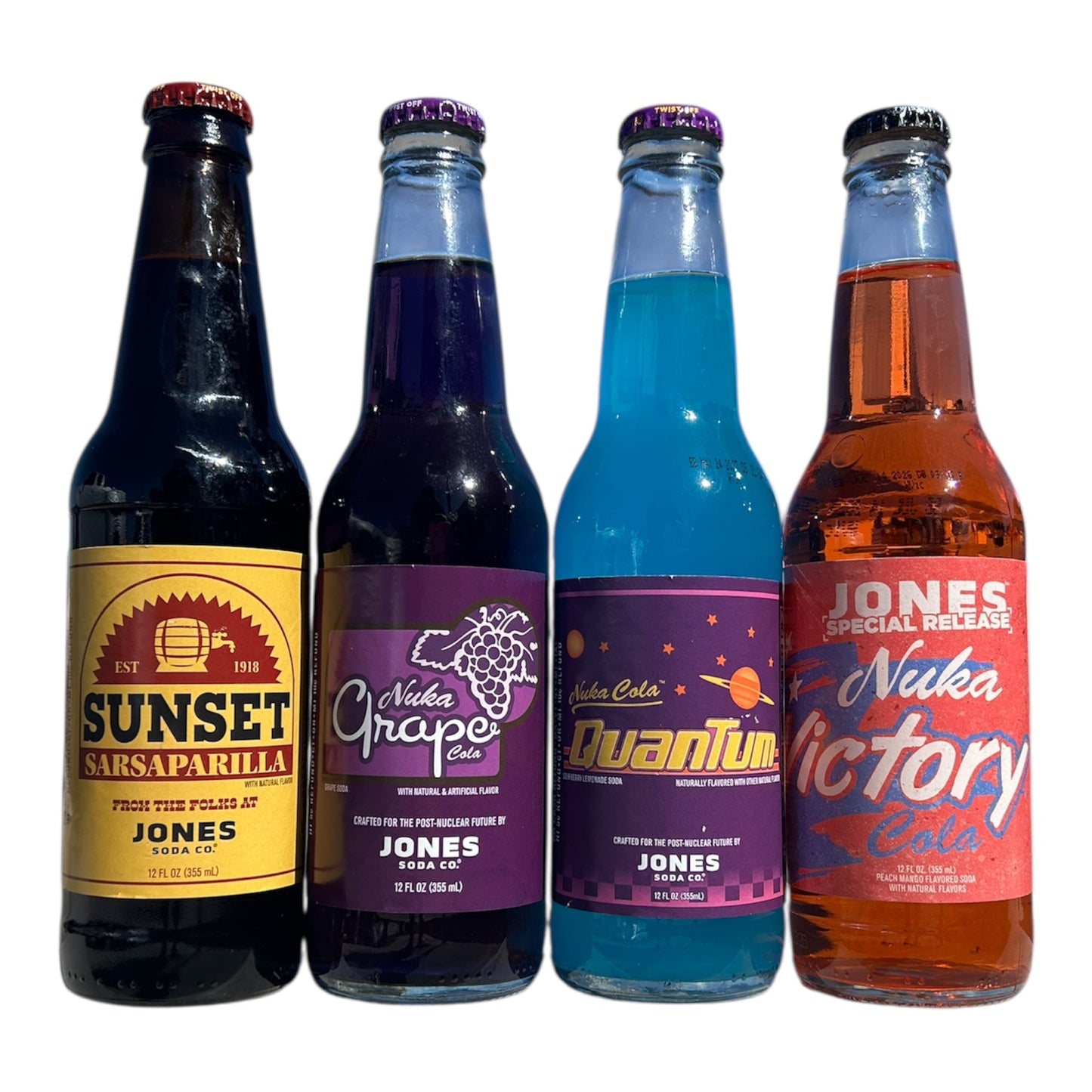 Jones X Fallout Variety 4pk One of each flavor 12oz Limited Edition Fallout Soda - Exotic Soda Company
