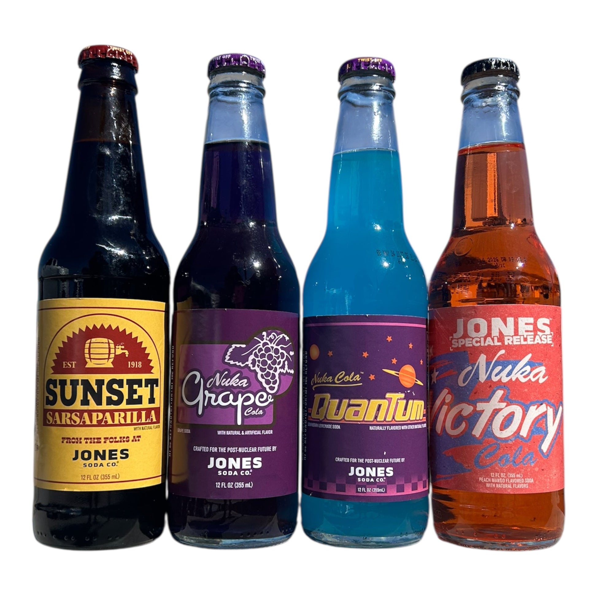 Jones X Fallout Variety 4pk One of each flavor 12oz Limited Edition Fallout Soda - Exotic Soda Company