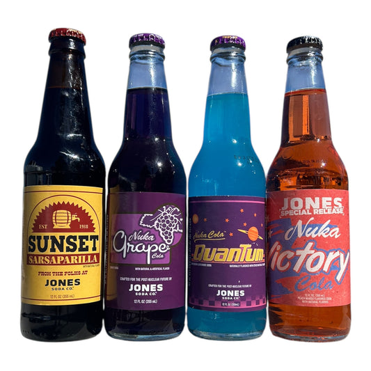 Jones X Fallout Variety 4pk One of each flavor 12oz Limited Edition Fallout Soda - Exotic Soda Company