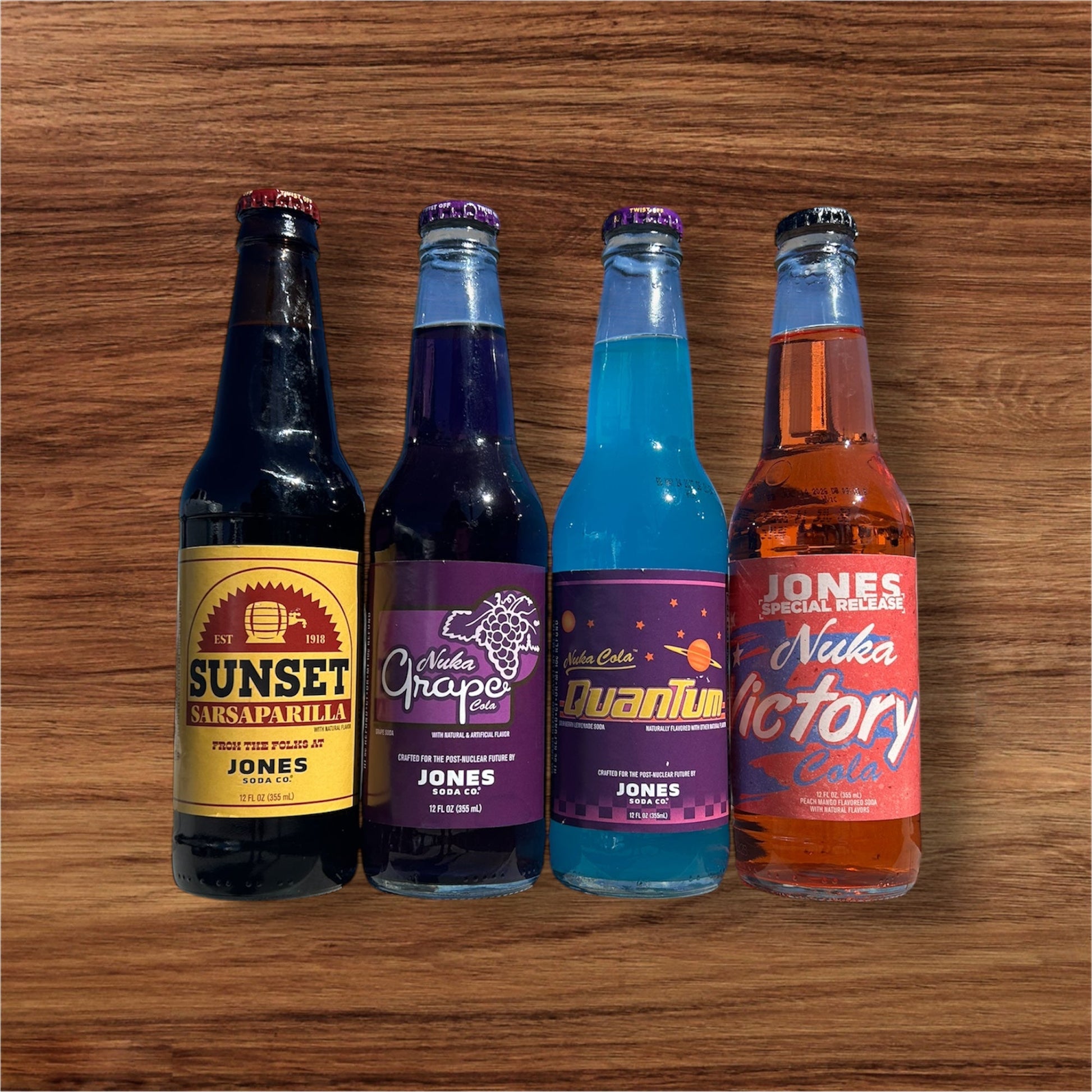 Jones X Fallout Variety 4pk One of each flavor 12oz Limited Edition Fallout Soda - Exotic Soda Company