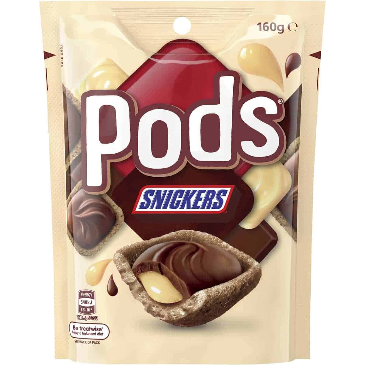 Pods Snickers 160g (Australia) - Exotic Soda Company