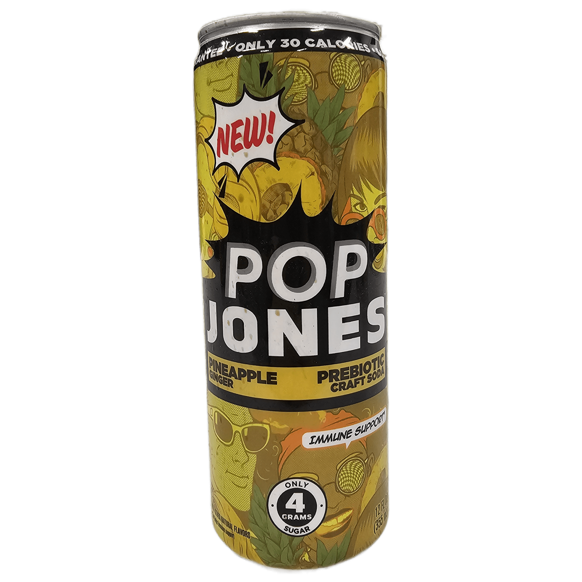Pop Jones Pineapple Ginger Prebiotic - Exotic Soda Company