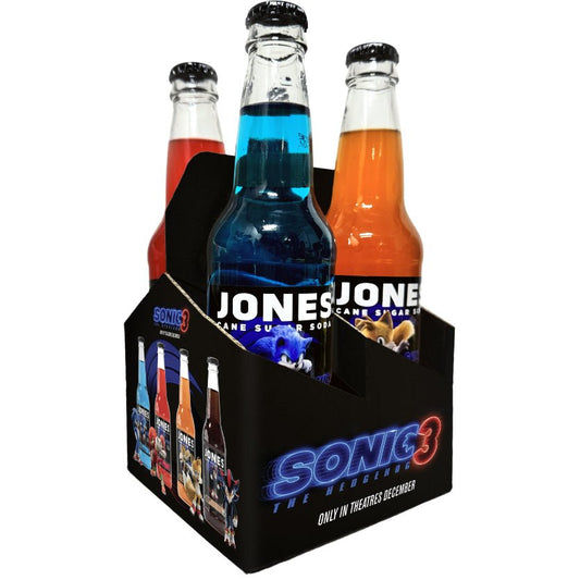 Sonic The Hedgehog X Jones Soda 4 pack Pre - order - Exotic Soda Company